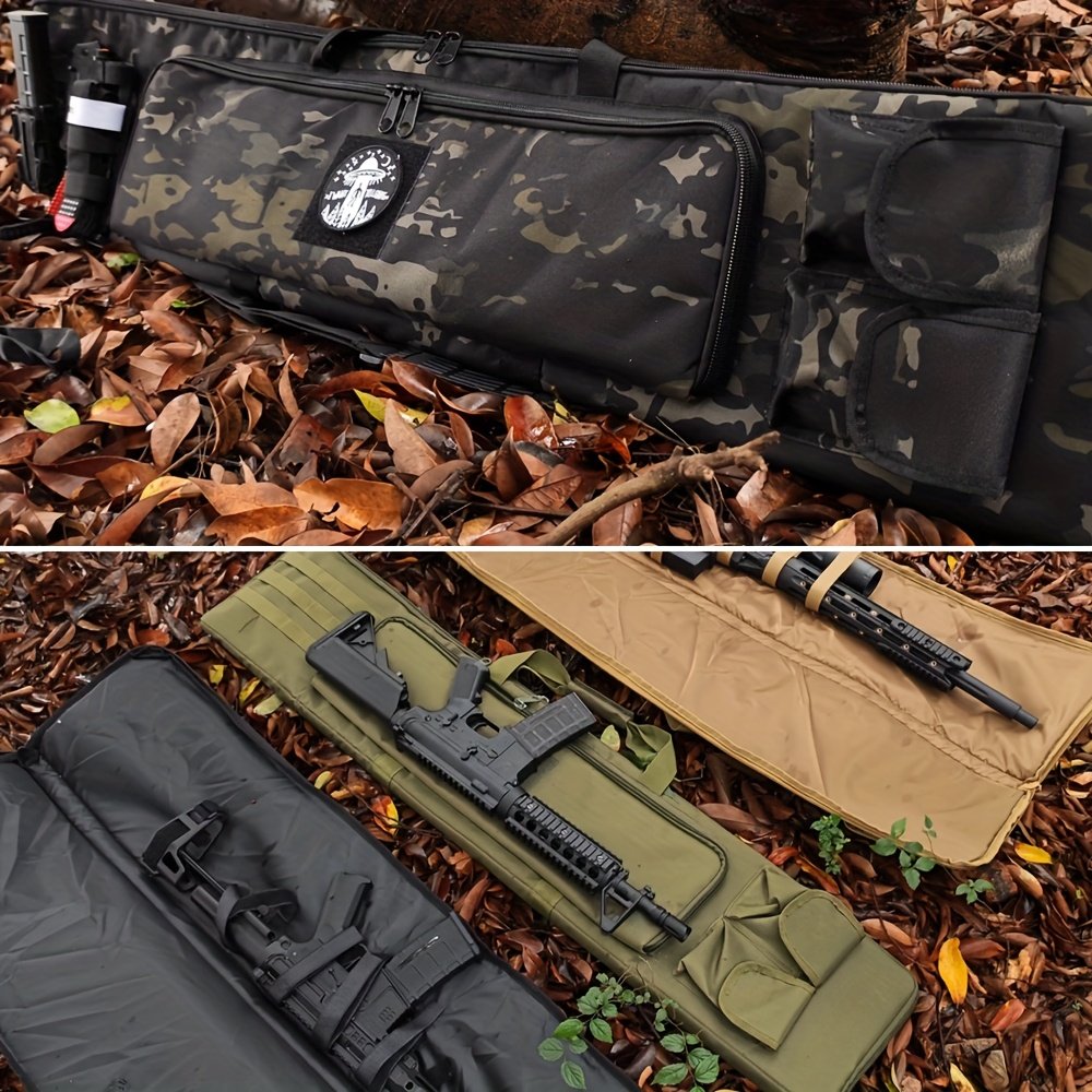 Heavy-Duty 32-52 Inch Double Hunting Gear Bag - Soft Tactical Style Backpack for Shooting Range & Outdoor Use
