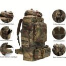 Side view of a waterproof duck hunting backpack in Realtree camo showing padded shoulder straps and side slip pocket