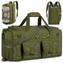 Fern green ultralight hunting backpack in duffel carry mode with padded shoulder strap attached
