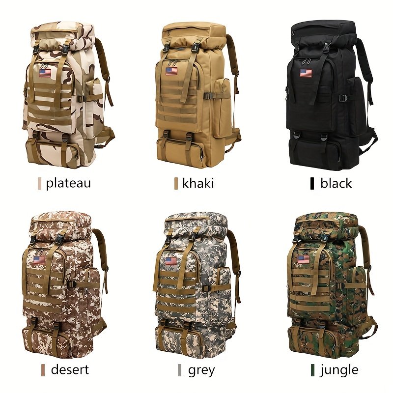 Digital camo hunting backpack with MOLLE webbing and dual buckle straps on fixed lid