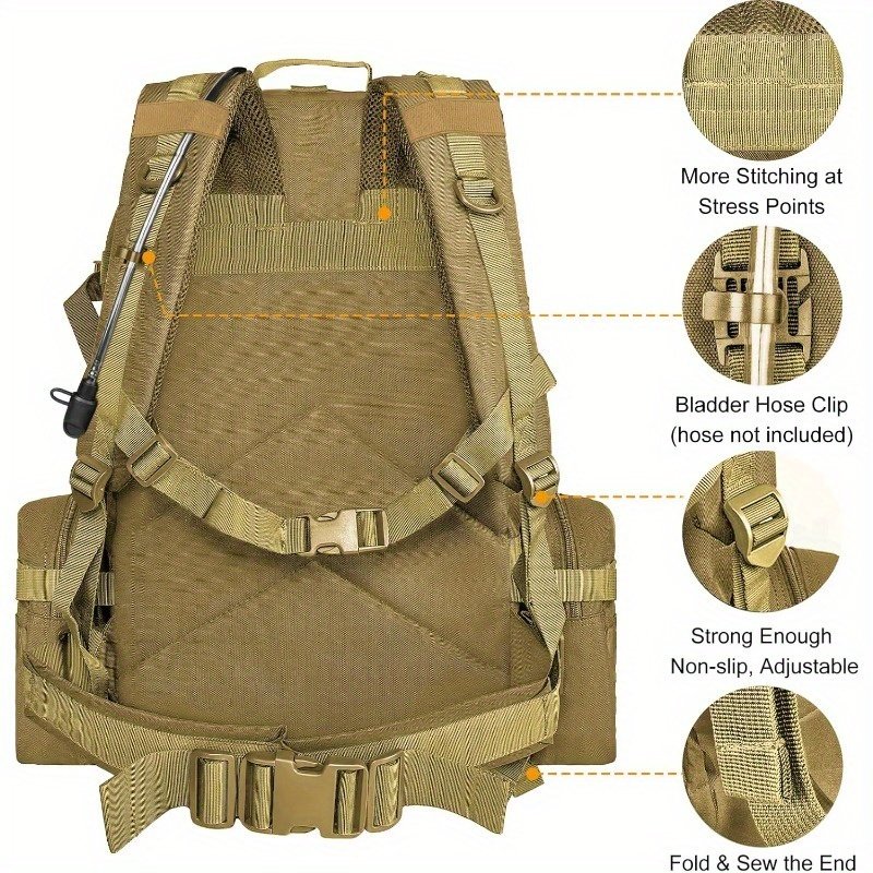 Big Game Hunting Backpack Black Tactical MOLLE Modular - Image 13