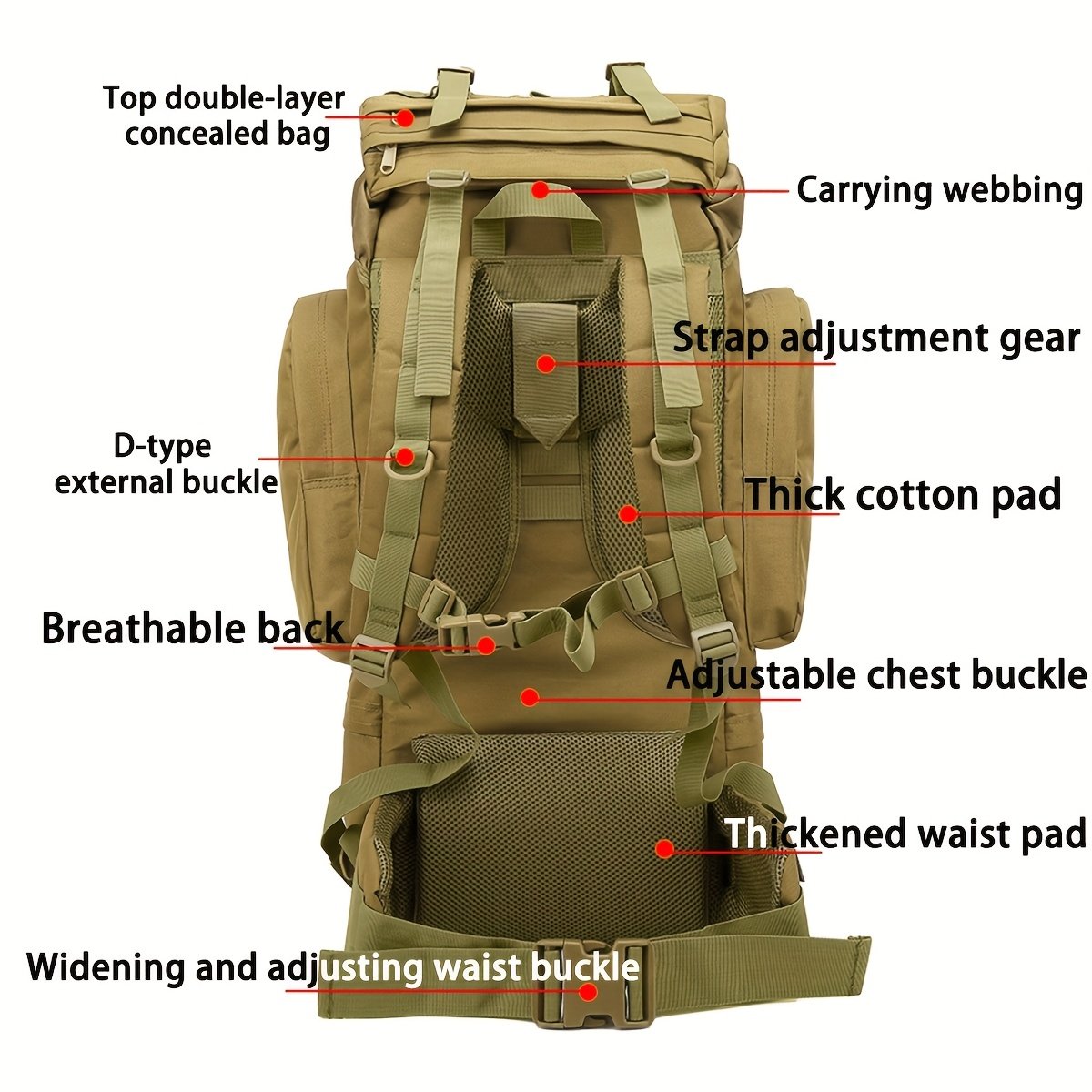 Outdoor Travel Backpack, Large Capacity Sports Camping Backpack, Unisex Laptop Bag with Shoe Compartment, Book Bag, Computer Backpack for Travel, Business, and Casual Use, Easter Valentine's Day Gift