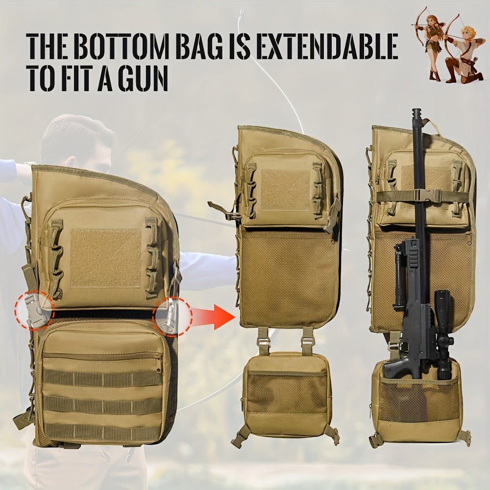 Close-up of best backpack for archery hunting featuring expandable mesh stock cradle and side compression straps